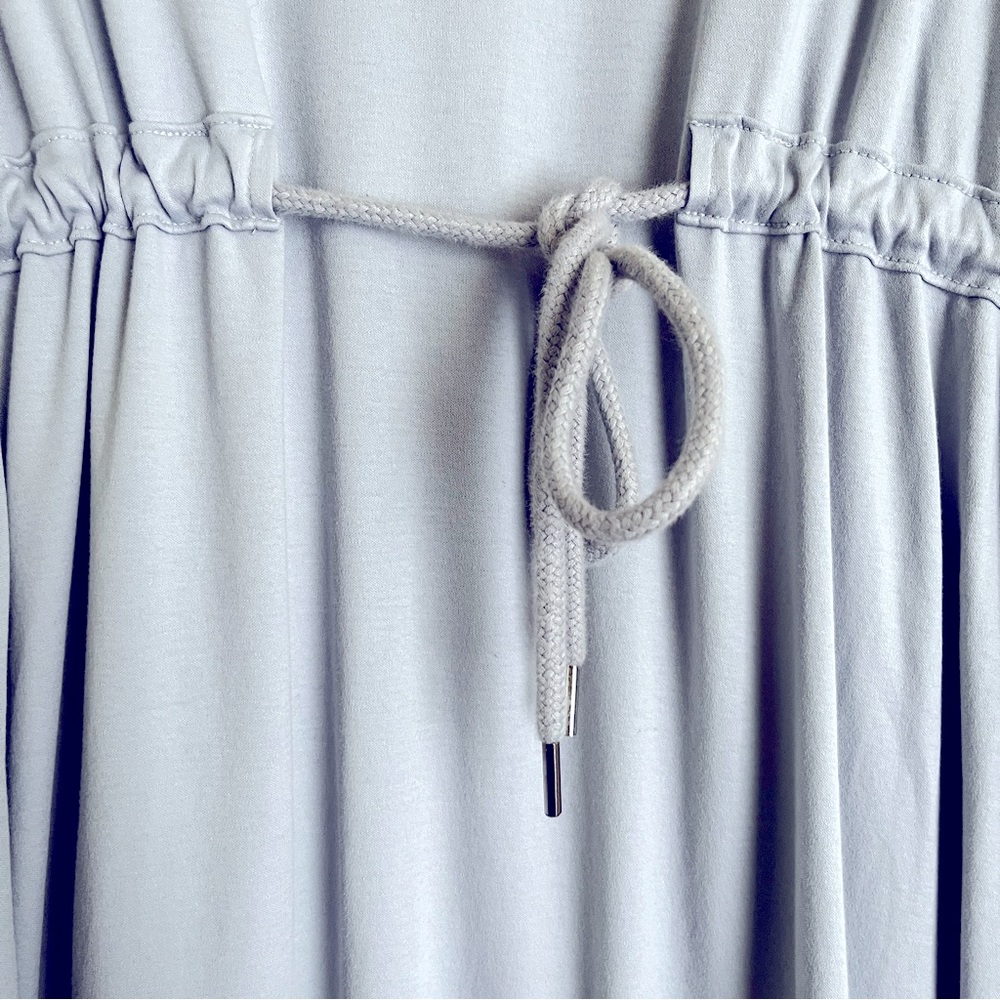 Everlane | EUC Light Blue Luxe Cotton Tie-Front Tee Dress in size XS - Picture 5 of 5